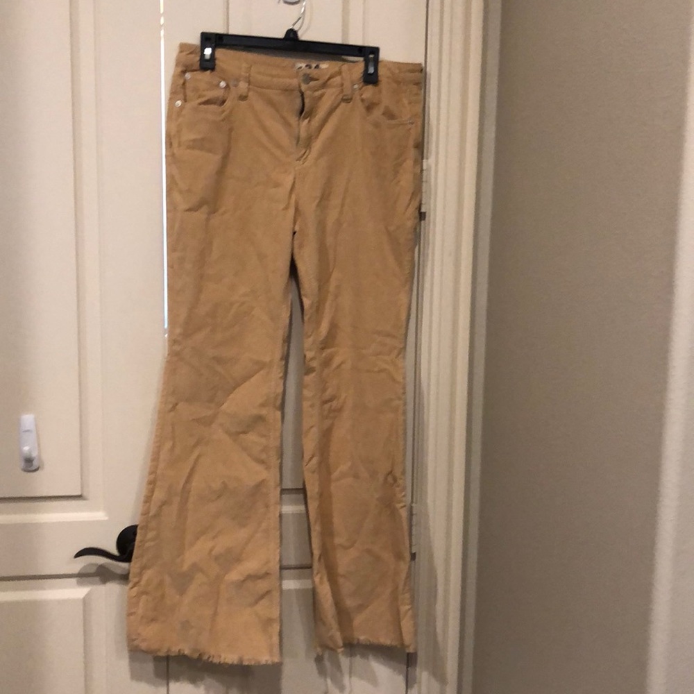 Free People light tan bellbottom pants